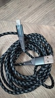 Długi 3m kabel USB 3m do Lightning Iphone Ipad przewód miękki 2.4A