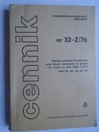 CENNIK NR 32-Z BLACHY WALCOWANE GORĄCO ZIMNO ZE STALI ROK 1975