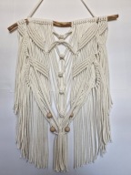 Makrama duża,boho,ręcznie robiona-106 cm,kolor ecru