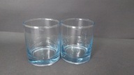2 x szklanka do drinków błękitne szkło design