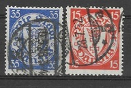 WMG 1925-1935 Fi208-209 O kaowane. Wydanie obiegowe Herb Gdańska w owalu