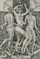 RYSZARD STRYJEC akwaforta Trzy Gracje Reprodukcja