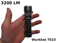 WURKKOS TS28 Latarka Led 3200 Lumenów MOCNA Wodoodporna Outdoor Camping