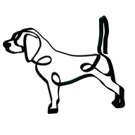 Pies Figurka Dekoracja 3D Prezent Piesek Beagle Ozdoba