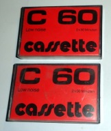 C 60 Cassette - 2 kasety mało używane .