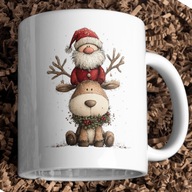 Kubek świąteczny Mikołaj i renifer