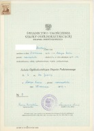 ŚWIADECTWO UKOŃCZENIA SZKOŁY PODSTAWOWEJ - NOWY SĄCZ ROK 1949