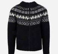ICELAND ELIS WOOL SWEATER WITH FULL ZIP 219euro NORWICH lopapeysa XXL