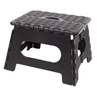 Antypoślizgowy stołek składany podest mini drabina 150kg czarny zielony