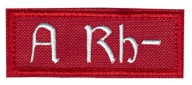 A Rh - GRUPA KRWI ____ ŁATKA, NASZYWKA 3x9cm