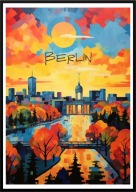 A2 KOLOROWY PIĘKNY PLAKAT BERLIN NIEMCY