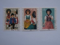 Liechtenstein - stroje ludowe - Mi. 684-86 kasow.