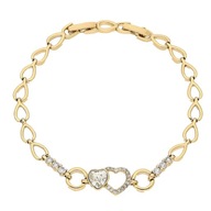 79743 BRANSOLETKA 18K POZŁACANA 19-17 CM 10 MM CRYSTAL Swarovski