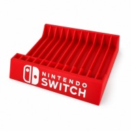 Stojak na gry Nintendo Switch podstawka | 12 slotów | Czerwony