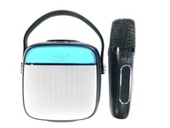 Głośnik przenośny mikrofonem bezprzewodowym Adler Bluetooth czarny karaoke