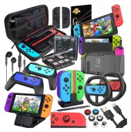 Zestaw akcesoriów Nintendo Switch 18w1 etui szkło stacja uchwyty Deruitu