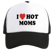 Czapka trucker z siatką I LOVE HOT MOMS Snapback