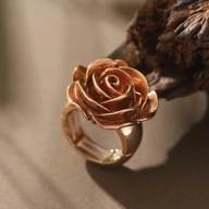 PIERŚCIONEK PIERŚCIEŃ róża walentynki VINTAGE DIAMENTY DIAMENTAMI ANIME