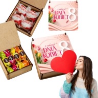 PREZENT NA DZIEŃ KOBIET PUDEŁKO NIESPODZIANKA OPAKOWANIE BOX NA SŁODYCZE