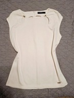 Mohito biała elegancka bluzka ze srebrnymi ozdobami r. XS/S