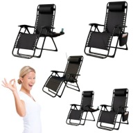 LEŻAK FOTEL OGRODOWY PLAŻOWY SKŁADANY LEKKI PODUSZKA BASENOWY ROZKŁADANY