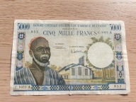 Wybrzeże Kości Słoniowej - 5000 franków - rzadki