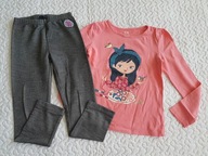 Wójcik bluzka z dziewczynką i czarne legginsy roz 128