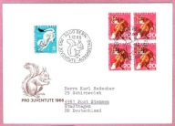 Szwajcaria 1966, FDC czwórka, gronostaj, lis