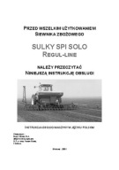Sulky SPI SOLO REGUL- LINE - instrukcja obsługi siewnika zbożowego PL