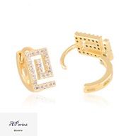 Eap22093 Kolczyki dziecięce złocone z kryształkami