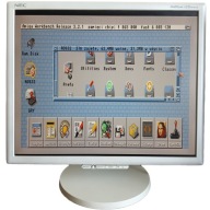 Monitor 19" LCD 15kHz do AMIGI NEC1970NX 4:3 + przejściówka Ami-VGA + kable