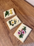 porcelanowe obrazy figurki do zawieszenia kwiaty