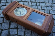 ZEGAR JUNGHANS 1919 ART DECO ZABYTKOWY Z WAHADŁEM WISZĄCY ANTYK SKRZYNKOWY