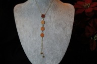 ŁAŃCUSZEK NASZYJNIK ZE STALI CHIRURGICZNEJ 316L POZŁACANY ZAWIESZKA