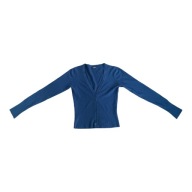 Sweter damski z długim rękawem granatowy zapinany guziki L/XL Hostar