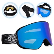GOGLE NARCIARSKIE SNOWBOARDOWE MĘSKIE DAMSKIE ANTYPARA NA OKULARY FILTR UV