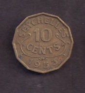 Seszele - 10 Cents 1953 rok