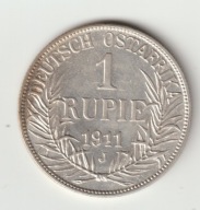 Niemcy kolonie DOA Afryka Wschodnia 1 Rupia 1911 J piekny stan