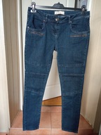 spodnie dżins blue motion 44 ze średnim stan strecz rurki niebieskie granat