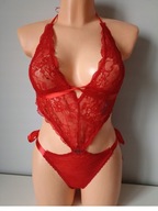 Śliczna bielizna soczysta czerwień z cyrkoniami Sekiss