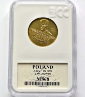 2 ZŁOTE 1999 ERNEST MALINOWSKI / MS68 GCN