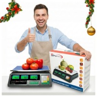 SKLEPOWA WAGA PLATFORMOWA MAGAZYNOWA ELEKTRONICZNA WYŚWIETLACZ LCD 30KG