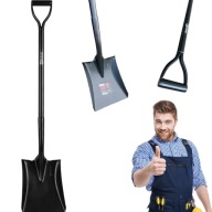 ŁOPATA PIASKOWA SZPADEL OGRODOWA BUDOWLANA METALOWY TRZONEK PROSTA