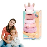 Drewniana Wieża Piramida do Układania pluszowa kólka zabawka MINI MATTERS