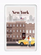 NOWY JORK NEW YORK USA magnes pamiątkowy na lodówkę akrylowy