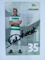 Karta klubowa Lechia Gdańsk autograf Daniel Łukasik sezon 2017/18