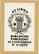 JAN HASSO- AGOPSOWICZ EX LIBRIS BIBLIOTEKI PUBLICZNEJ NOWY SĄCZ