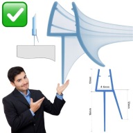 USZCZELKA 1m DOLNA DO DRZWI KABINY PRYSZNICOWEJ ŁUK 4–6mm 100cm INEA