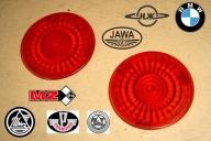 Szkło lampy x2 tył odblask czerwony UNIWERSALNY nowy M72 Ural Dniepr Iż BMW