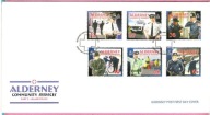 Alderney Wlk.Bryt. 2003, FDC. 6zn. policja, ratownictwo, Mi 9€